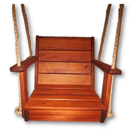 16" Mahogany Chair Rope Swing 