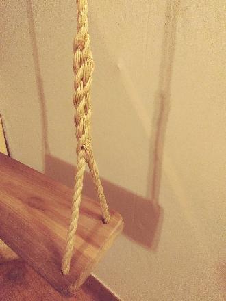 Cypress wood swing rope