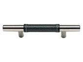 Zanzibar Collection Polished Chrome 5.35 In Leather Pull