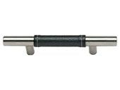 Zanzibar Collection Stainless Steel 5.35 In Leather Pull