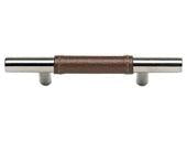 Zanzibar Collection Polished Chrome 5.35 In Leather Pull