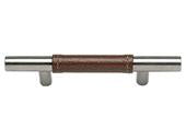 Zanzibar Collection Stainless Steel 5.35 In Leather Pull