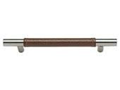 Zanzibar Collection Stainless Steel 8.66 In Leather Long Pull
