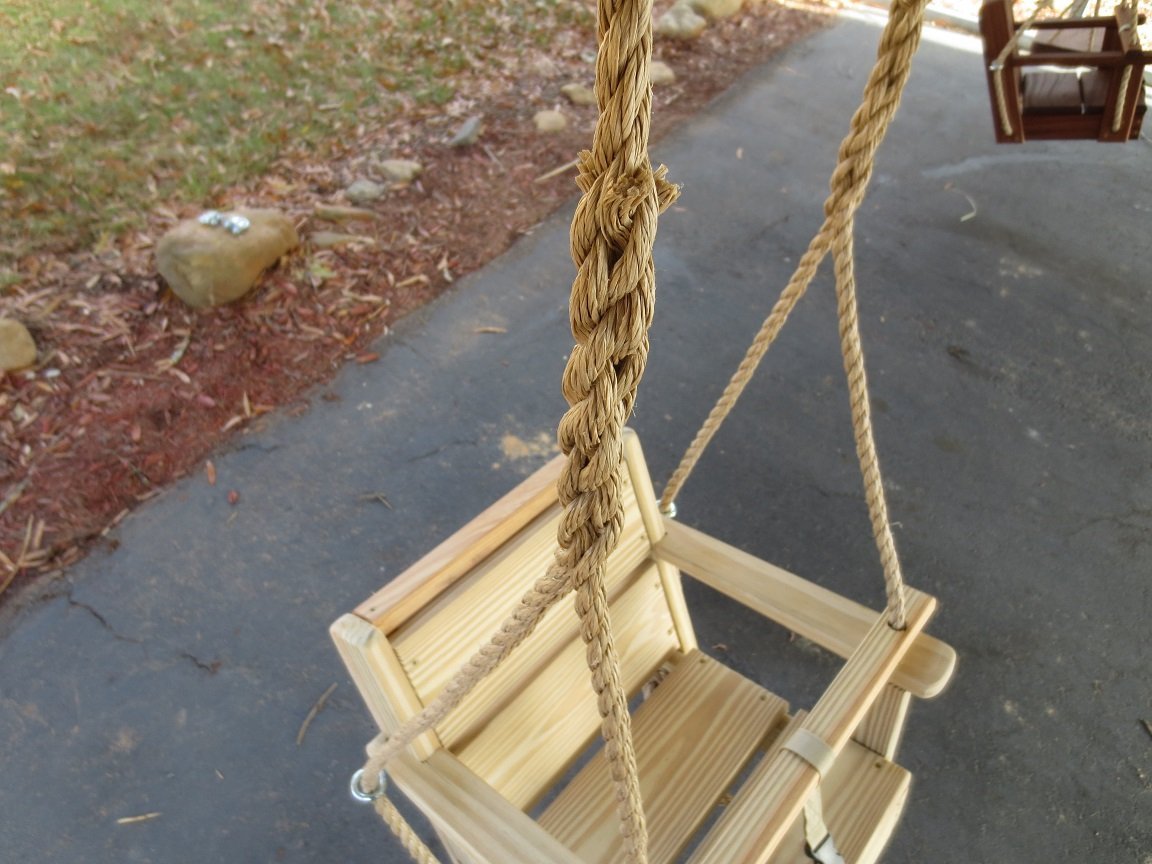 Soft, safe rope on Toddler Swing