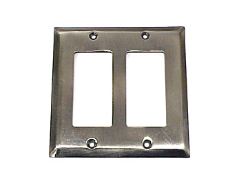 Double Rocker Switch Plate - Pewter