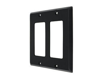 Double Rocker Switch Plate - Black