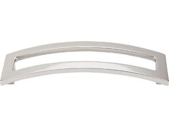 Euro Open Arched Pull 5" (c-c) - Polished Nickel