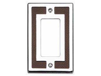 Zanzibar Collection Polished Chrome 4.6 In Brown Single Rocker