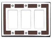Zanzibar Collection Polished Chrome 4.6 In Brown Triple Rocker