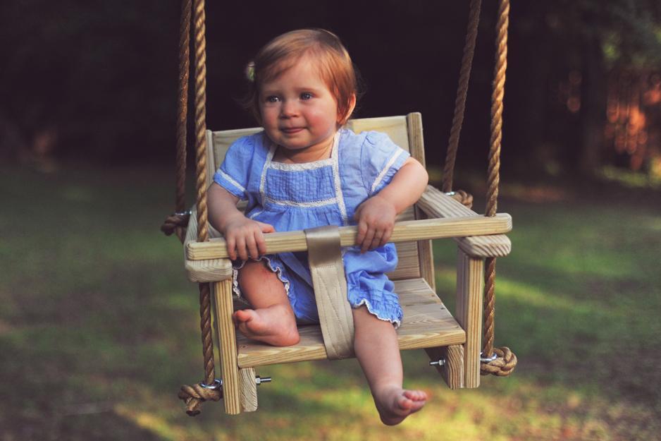 Toddler enjoying the Toddler Swing